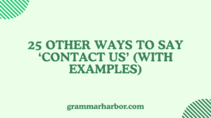 Other Ways to Say ‘Contact Us’
