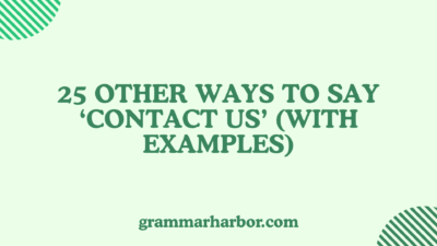 Other Ways to Say ‘Contact Us’