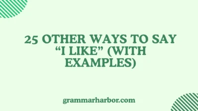 Other Ways to Say “I Like”