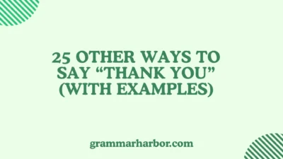 Other Ways to Say “Thank You”